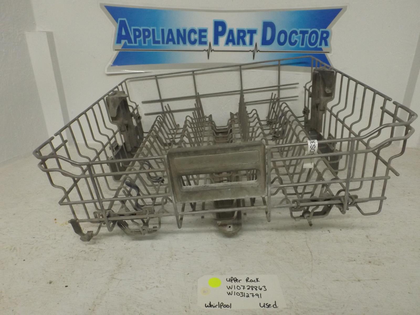 Whirlpool Dishwasher W10728863 W10312791 Upper Rack Used Whirlpool Dishwasher W10728863 W10312791 Upper Rack Used